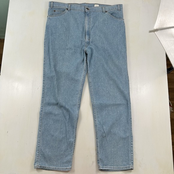 VTG Levi's Men's White Tab Denim Jeans 40x30 Light Wash Relaxed 80s 90s USA Made - Picture 2 of 16